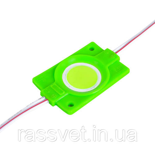 Світлодіодний модуль BRT COB 2.4 W круглий GREEN, 12В, IP65 зелений