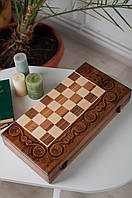 3 игры в 1 наборе деревянные шахматы, нарды, шашки 50 см на 50 см Королевские 38 инкрустированные с ручной рез