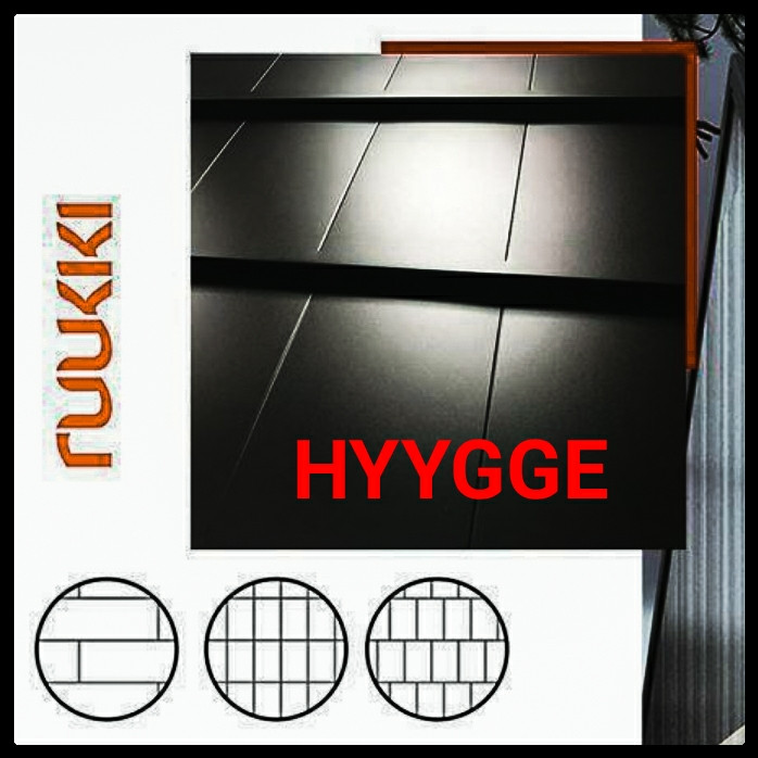 Ruukki ® Hyygge  ⁇  RR 33  ⁇  0,6 mm  ⁇  SSAB  ⁇  GreenCoat  ⁇  Crown BT - Модульна Черепиця  ⁇  0,341 m2  ⁇ 