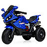Дитячий електро мотоцикл триколісний на акумуляторі Bambi Racer M 4216 для дітей 3-8 років синій, фото 7