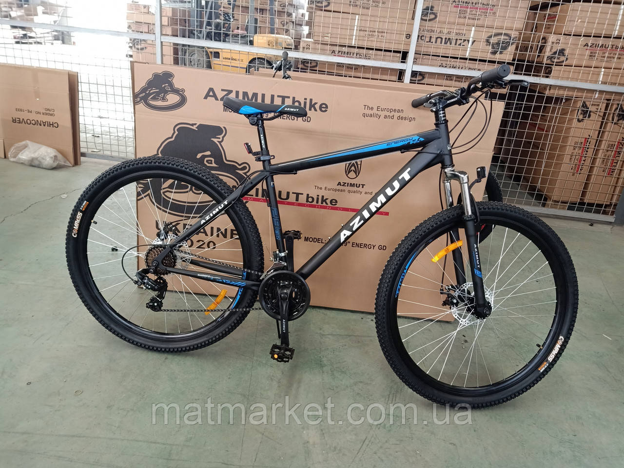 Велосипед гірський Azimut Spark 26" FRD 20" рама, чорно-синій., фото 1