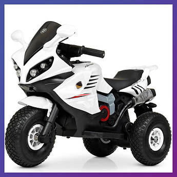 Дитячий електро мотоцикл триколісний на акумуляторі Bambi Racer M 4216 для дітей 3-8 років білий