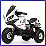 Дитячий електро мотоцикл триколісний на акумуляторі Bambi Racer M 4216 для дітей 3-8 років білий, фото 3