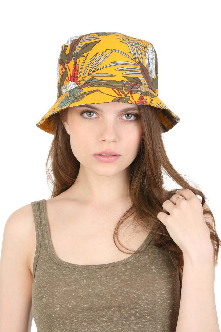 Панама літня жовта з тканини, фото 1