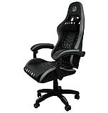 Крісло офісне Infini Five чорно-сіре Компютерне крісло Спортивне крісло Стул геймерский Игровое кресло офисное, фото 5