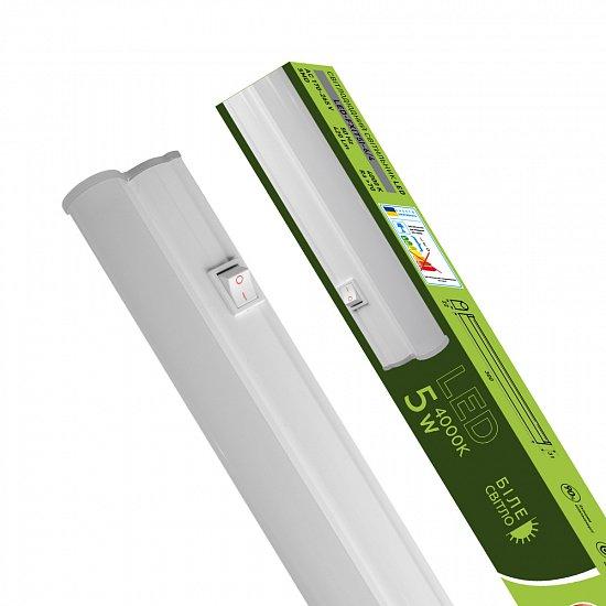 Світильник LED EUROLAMP лінійний 5W 4000K 385Lm 0.3m IP44 T5LED-BF-5/4 (світлодіодний), фото 1