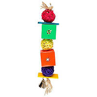 Flamingo Papyr Parakeet Toy Cube 8х5х36 см Фламінго Куб іграшка для папуг