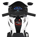 Дитячий електро мотоцикл триколісний на акумуляторі Bambi Racer M 4216 для дітей 3-8 років білий, фото 5