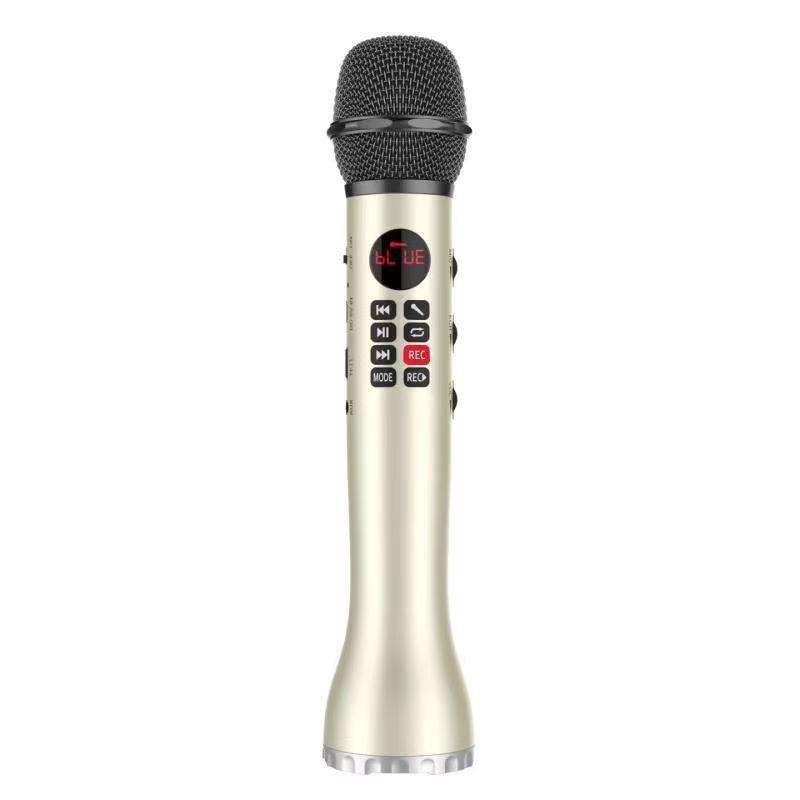 Бездротовий мікрофон для караоке MicMagic L-598 9 Вт Золотий Портативний Bluetooth мікрофон