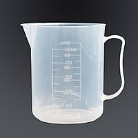 Кружка мірна з ручкою і з носиком 500мл (пластик). Мірний стакан.