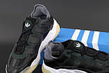 Чоловічі кросівки Adidas Niteball Black White, чорно-білі кросівки адідас найтбол, фото 6