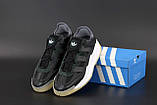 Чоловічі кросівки Adidas Niteball Black White, чорно-білі кросівки адідас найтбол, фото 4