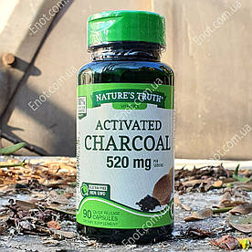 Активоване вугілля Nature's Truth Activated Charcoal 520 мг 90 капсул