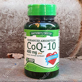 Nature's Truth CoQ-10 400 мг з Чорним перцем 40 гелевих капсул