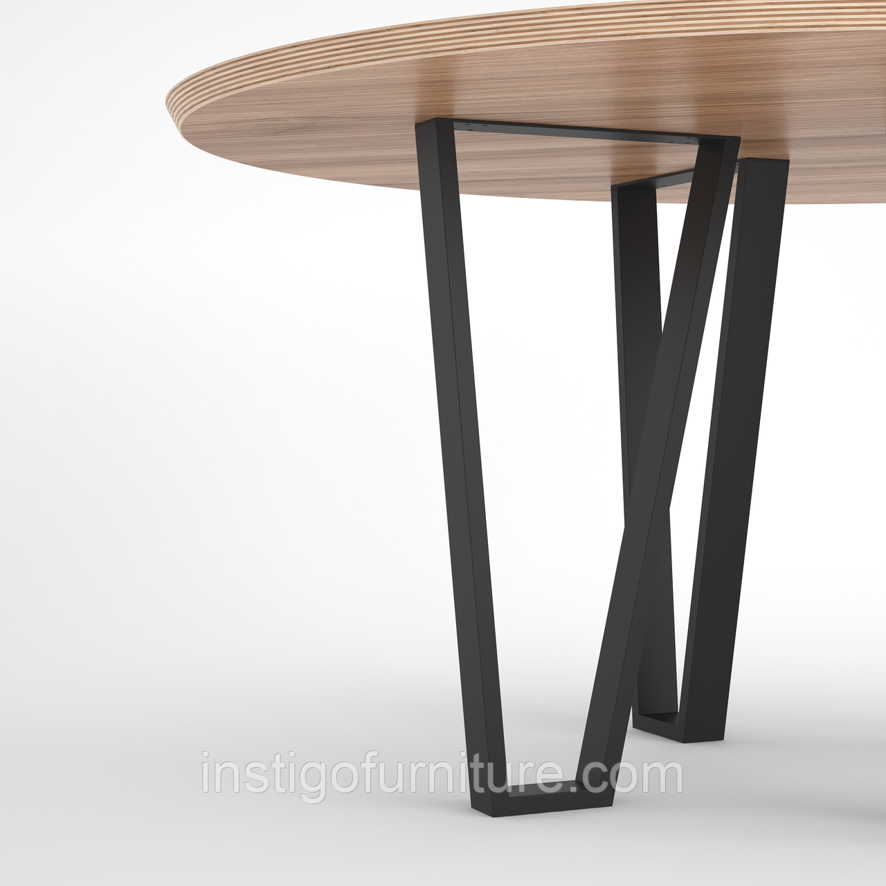 Опора ножка для столу з металу 365×60mm, H=730mm