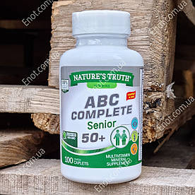 Вітаміни 50+ Nature's Truth ABC Complete Senior 50+ 100 таблеток (Без заліза)