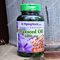 Льняное масло Piping Rock Flaxseed Oil 1000 мг 90 гелевых капсул