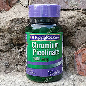 Хром піколінат Piping Rock Chromium Picolinate 1000 мкг 180 таблеток