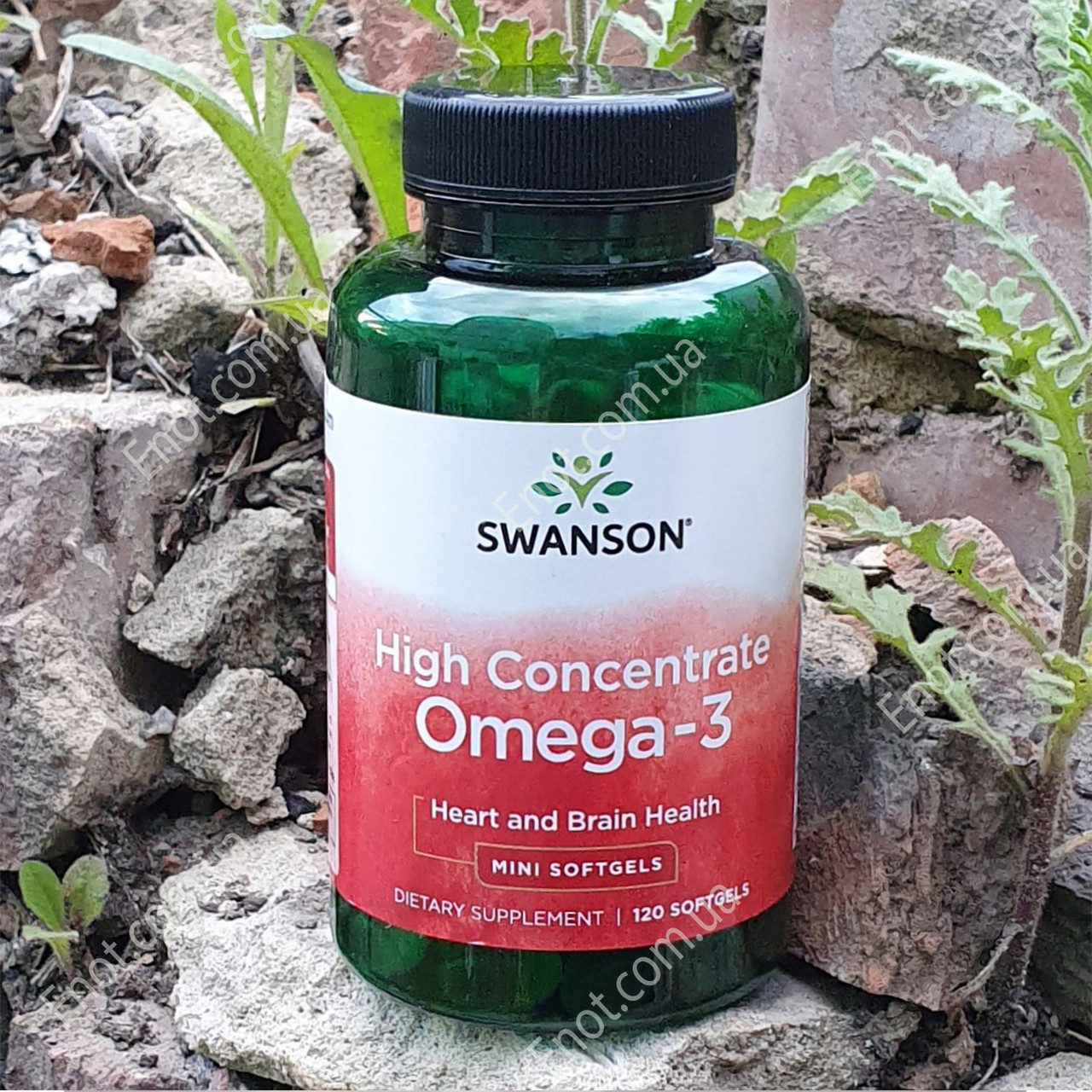 Риб'ячий жир Swanson High Concentrate Omega-3 mini softgels 120 міні гелевих капсул, фото 1