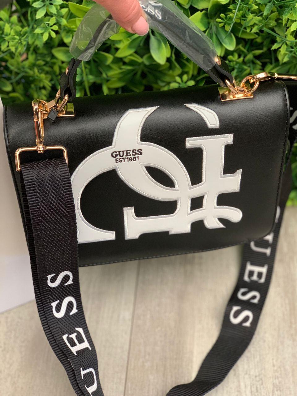 Жіноча сумка чорна Guess, фото 1