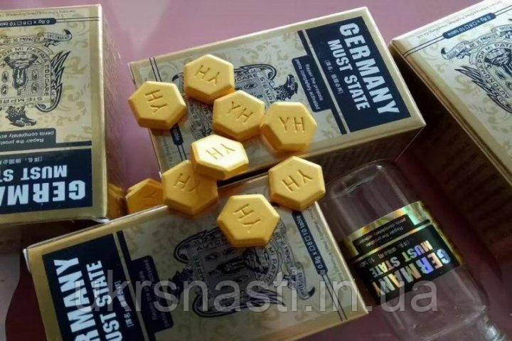 Для посилення потенції таблетки 10 шт GERMANY MUST STATE Натуральний засіб для потенції, фото 1