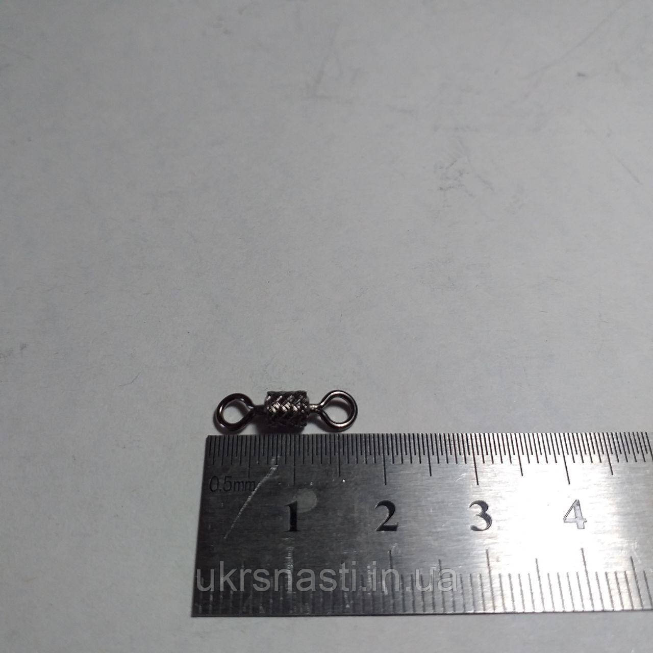 Вертлюг для риболовлі катаний №2 довжина 17мм Вертлюжок, фото 1