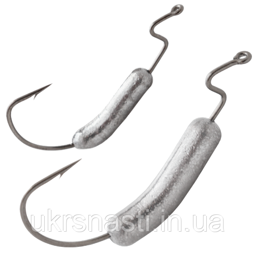 Офсетний гачок Техасець Gamakatsu No4/0 — 9 г (1 шт.) рибальські гачки для хижака, фото 1