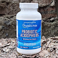 Пробиотик Puritan's Pride Probiotic Acidophilus (100 million Active Cultures) 250 таблеток