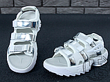 Жіночі сандалії Fila Disruptor 2 Sandal Summer Shoes Silver FS1HTZ3093W, фото 5