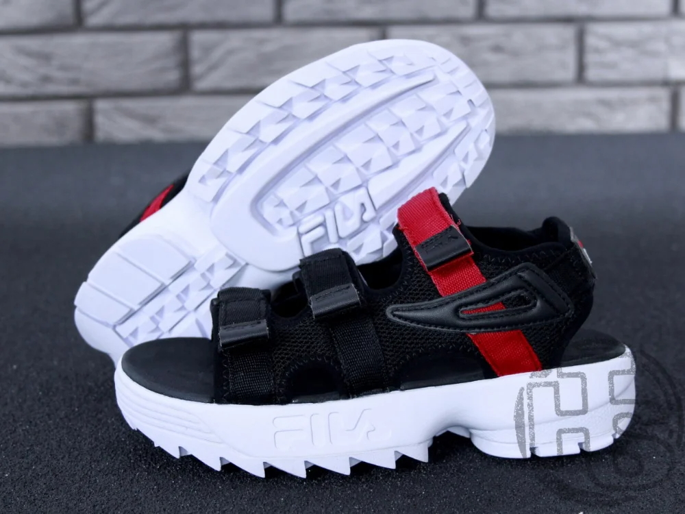 Жіночі сандалії Fila Disruptor 2 Sandal Summer Shoes Black White BW13HT, фото 1