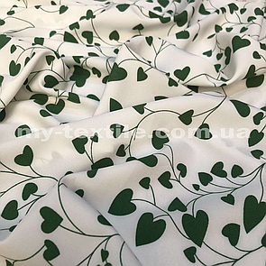 Супер софт Білий з зеленими серцями