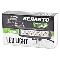 Фара-LED Прямоугол 18W (3W*6) 10-30V 160*45*55mm Дальний/Spot "BELAUTO" (BOL0203 Spot) (1шт)