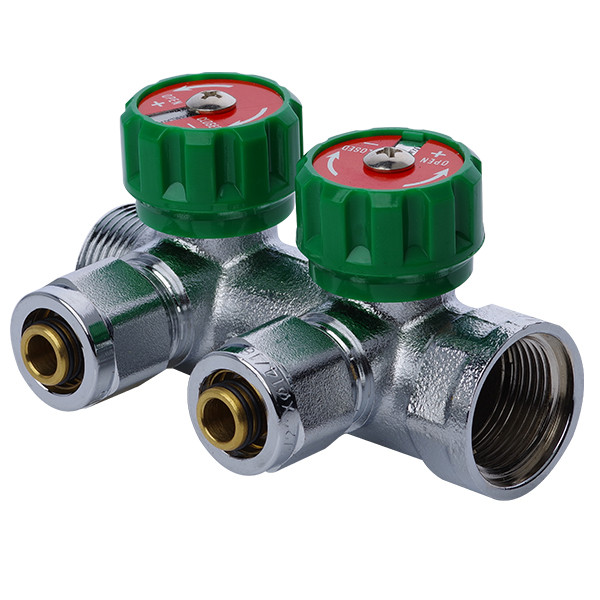 KOER KR.1122-2 - 1"x2 WAYS Колектор вентильний з фітингом