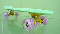 Скейт Пенні Борд PENNY BOARD Pro світні колеса салатовий