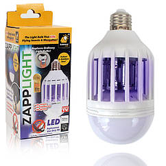Світлодіодна противомоскітна лампа 2 в 1 Zapp Light / лампочка знищувач комах