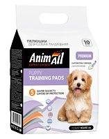 Пеленки AnimAll Puppy Training Pads для собак и щенков с ароматом лаванды, 60х60 см, 10 штук