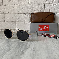 Солнцезащитные очки RAY BAN 3547 OVAL черный в золоте