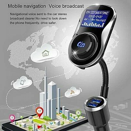 Автомобільний ФМ блютуз модулятор для автомагнітоли в машину Х15 Usb Fm трансмітер для автомобіля, фото 3