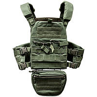 Плитоноска (Plate Carrier CARGO) OLIVE с напашным подсумком