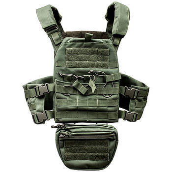 Плитоноска (Plate Carrier KARGO) OLIVE з напашным подсумком