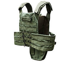 Плитоноска (Plate Carrier KARGO) OLIVE з напашным подсумком, фото 3