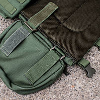 Плитоноска (Plate Carrier KARGO) OLIVE з напашным подсумком, фото 8