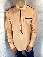 Рубашка мужская персиковая 7598 Noseda NDS S-XL