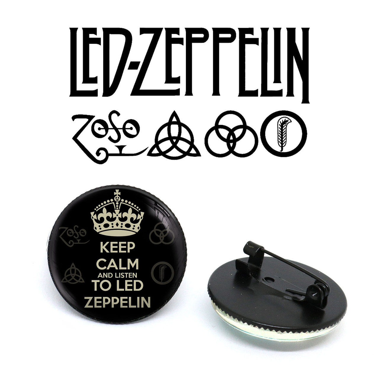 Значок Лед Зепелін "Keep Calm" / Led Zeppelin