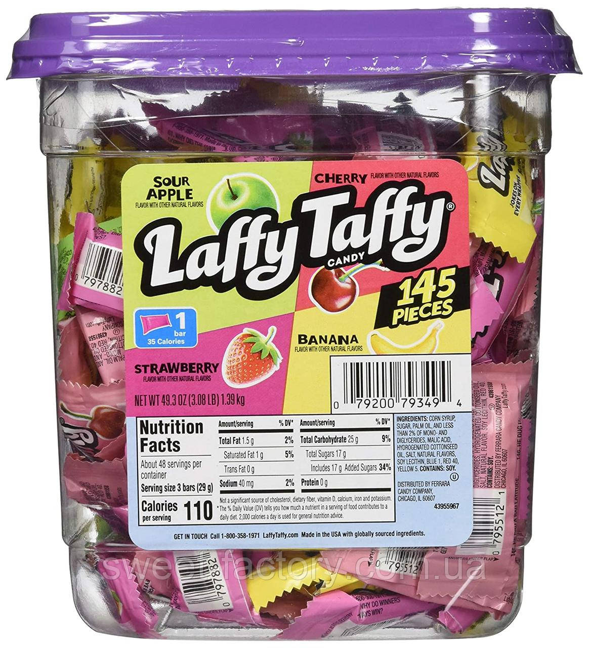 Жувальні цукерки Laffy Taffy Fruit Mix 145s 1360g, фото 1