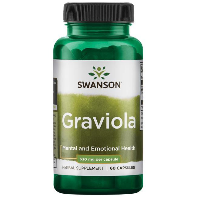 Гравиола, Graviola, Swanson, 530 мг, 60 капсул - фото 1 - id-p1407452074