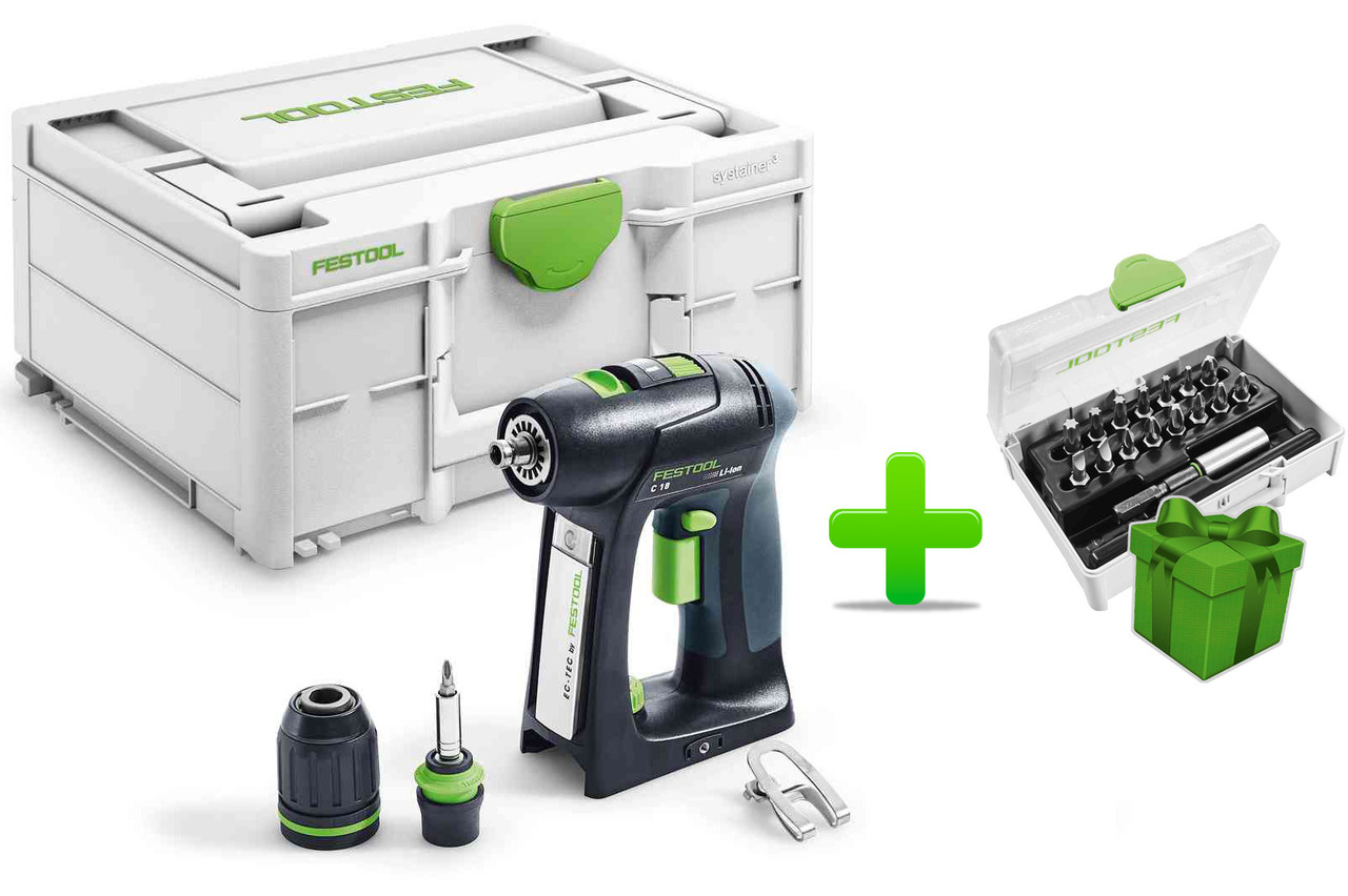 Акумуляторний дриль-шуруповерт Festool C 18-Basic