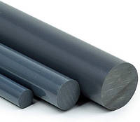 Стержень ПВХ, d 30*2000мм, пруток-круг, поливинилхлорид (PVC-U) темно-серый