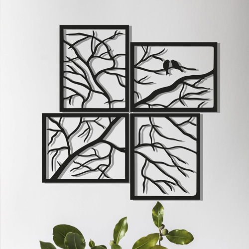 Об'ємна картина із дерева DecArt Паннo птахи