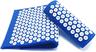 Акупунктурний масажний килимок Acupressure Mat Bed or of Nails Синій